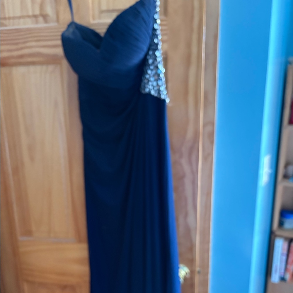 Xscape Midnight Blue Gown Prim Dress Sz 6